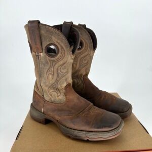 Durango Trail Brown Western Slip Resistant Outsole Leather Work Boots 7.5 M